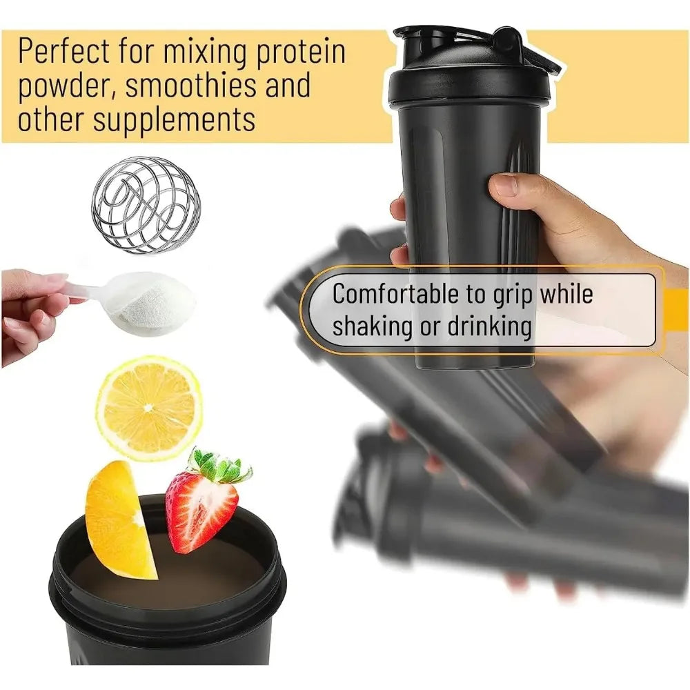 600ml Portable Protein Powder Shaker Bottle