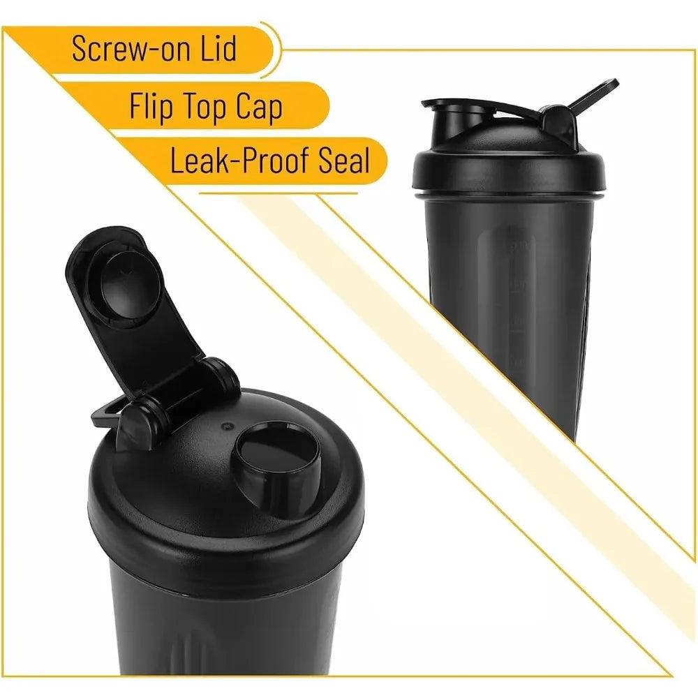 600ml Portable Protein Powder Shaker Bottle