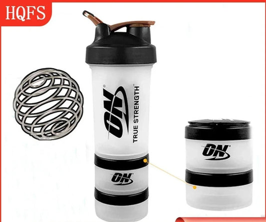 Protein Powder Bottle Shaker Cup with Blender Ball and Cup Kit ON Fitness Cup (High Capacity)