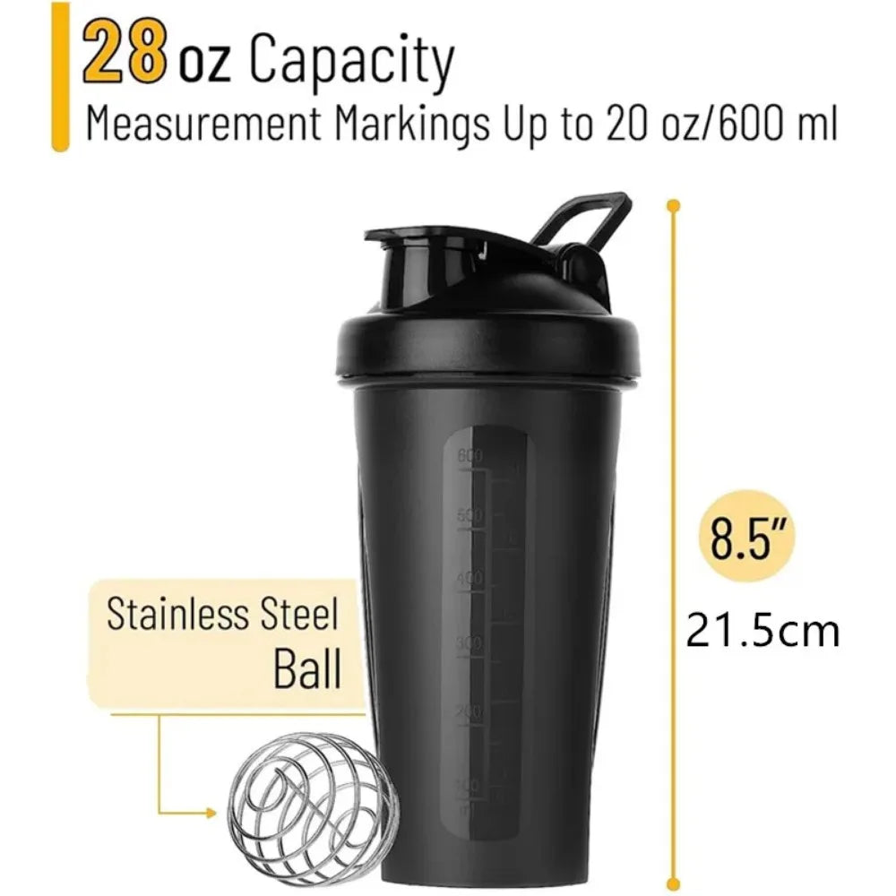 600ml Portable Protein Powder Shaker Bottle